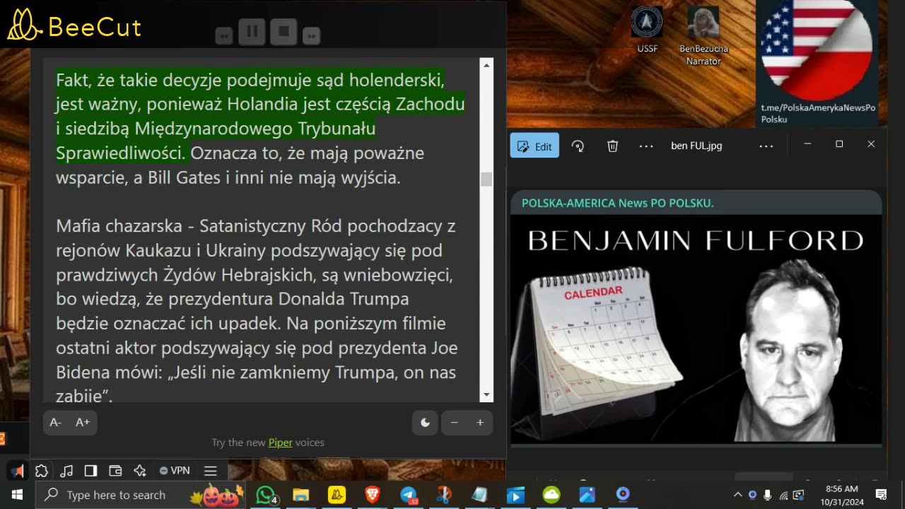 Benjamin Fulford 28 paź 2024 r🔴Rewolucja się dzieje i jest transmitowana w telewizji🔴