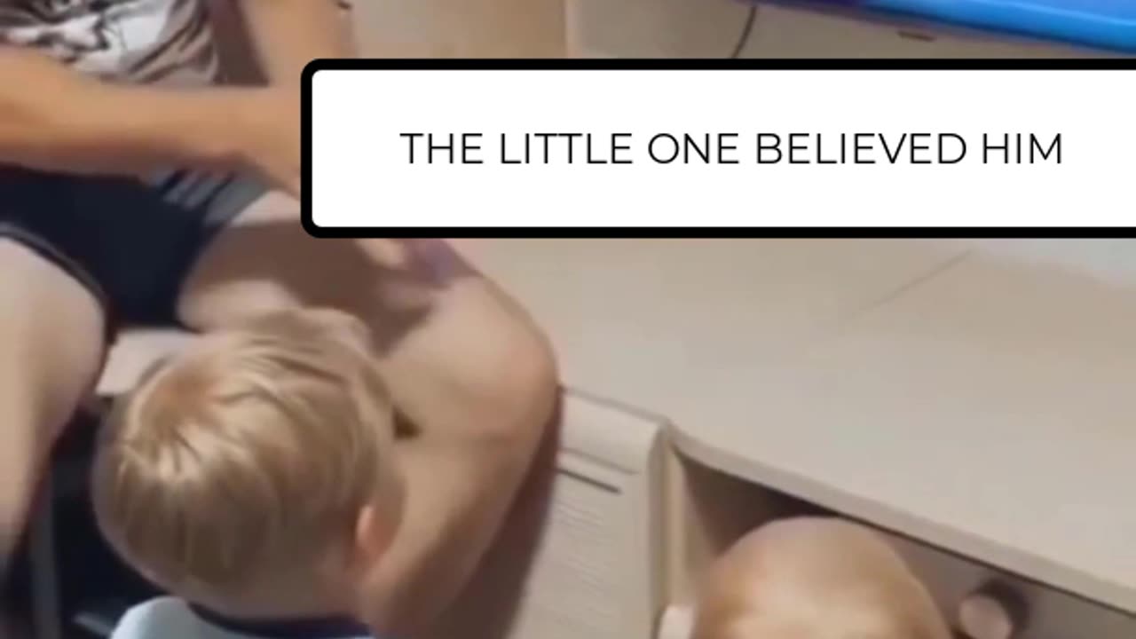 THE LITTLE ONE BELIEVED HIM 😂
