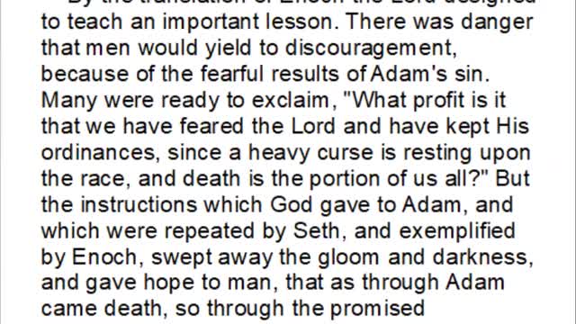 Patriarchs and Prophets, Chapter 6