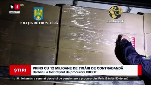 PRINS CU 12 MILIOANE DE ȚIGĂRI DE CONTRABANDĂ_Știri B1_15 nov 2022