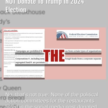 Fact Check: Wendy's, Olive Garden, Other Restaurants Did NOT Donate To Trump In 2024 Election