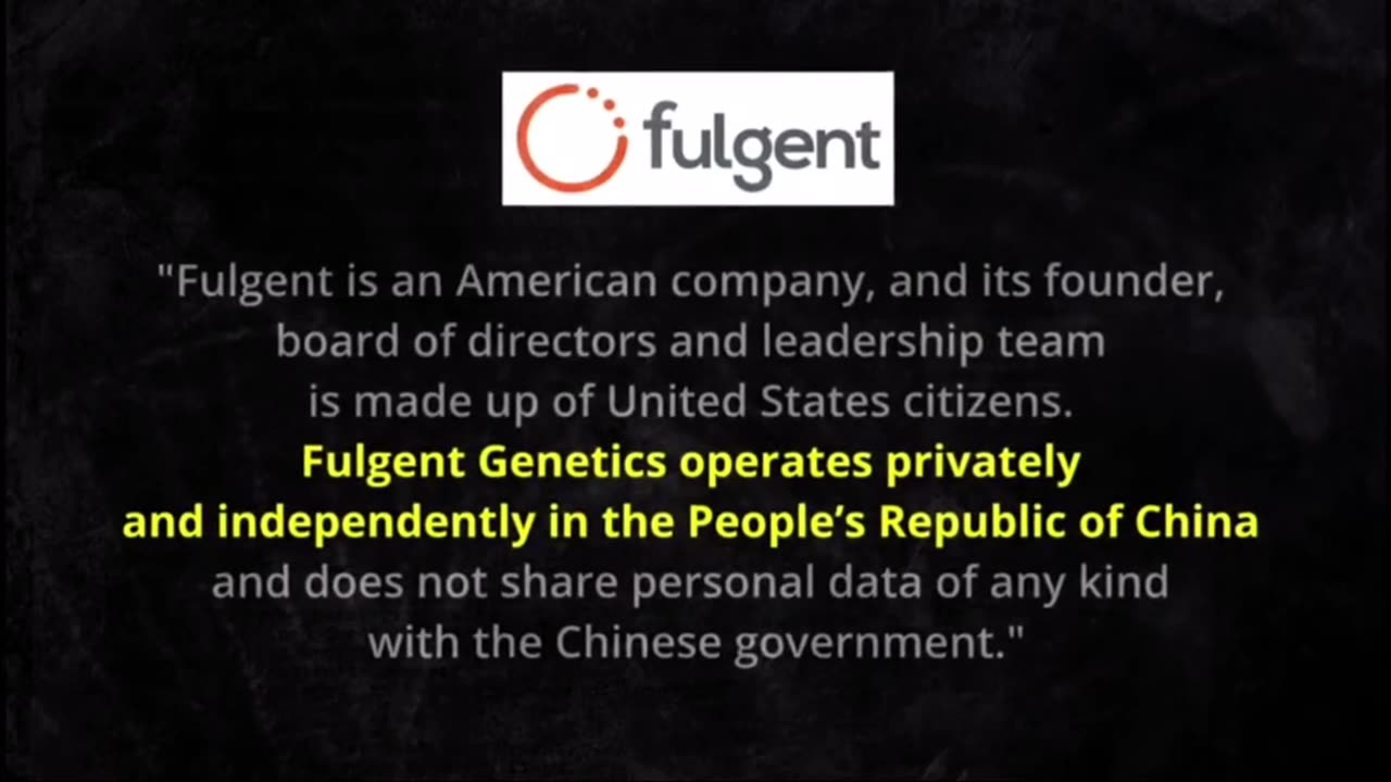 “Americans shouldn’t be storing their DNA … with Chinese linked firms”
