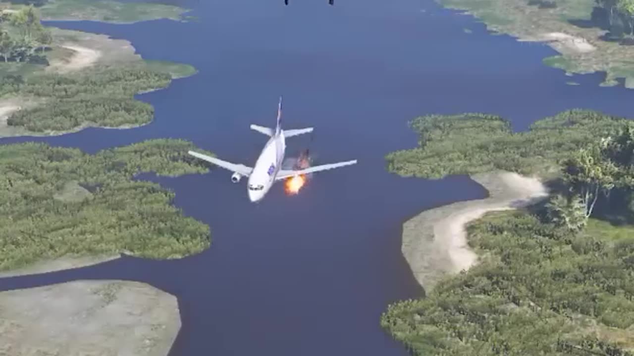 Airplane crash while landing