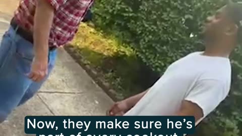 USA Family adopts elderly neighbor as honorary grandpa | Humankind ❤️