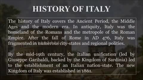 Italian History (1861-2021) since unification in 1861