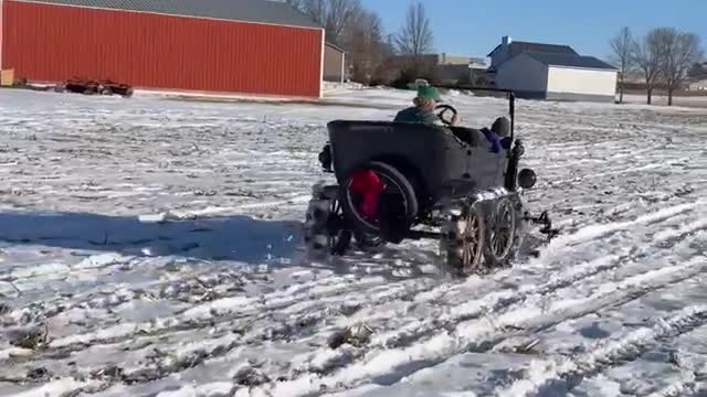 Model T Outfitted with Treads