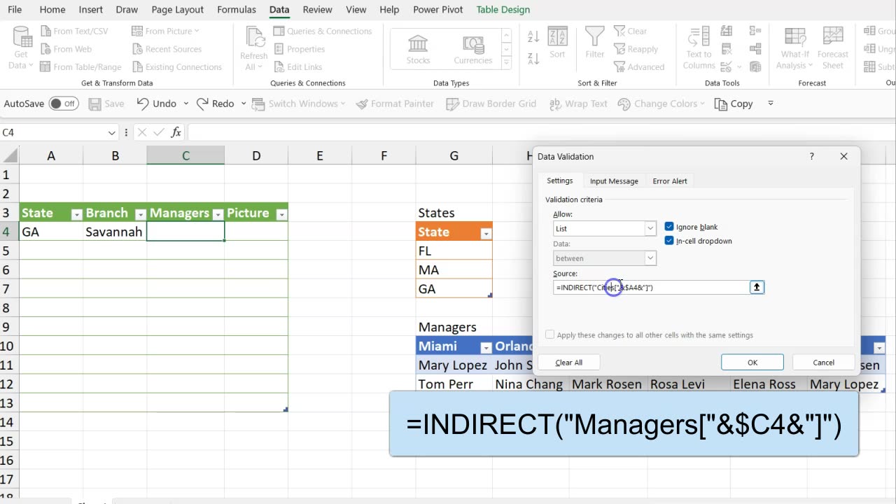 Excel: Create a Dependent Dropdown List with Images! New feature