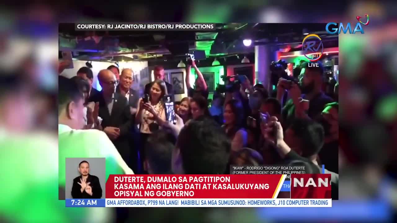 Duterte, dumalo sa pagtitipon kasama ang ilang dati at kasalukuyang opisyal ng gobyerno _ UB_1