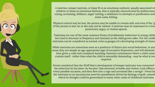 What is TANTRUM? What does TANTRUM mean? TANTRUM meaning - How to pronounce TANTRUM?