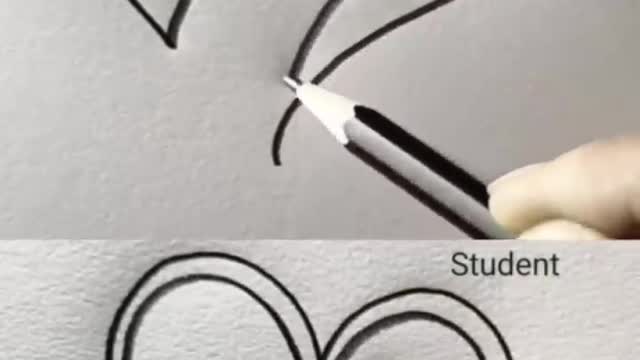 The difference between a drawing teacher and a student