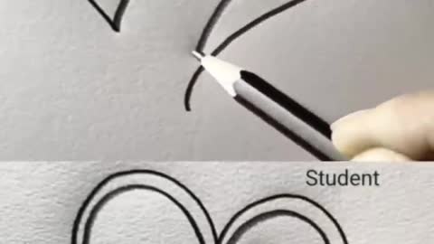 The difference between a drawing teacher and a student