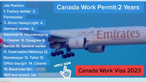 Work visa for Canada apply now
