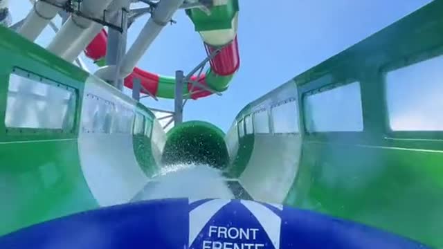 Goingdown oneof theworld's tallest water coasters