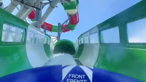 Goingdown oneof theworld's tallest water coasters