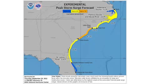 Noaa latest as of 9/30/22 hurricane IAN heads north