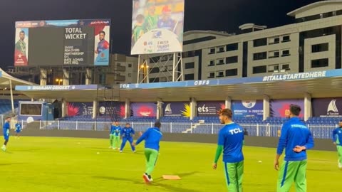 Pakistan Cricket Team Practice Session at Sharjah Cricket Stadium Ahead of Afghanistan Series