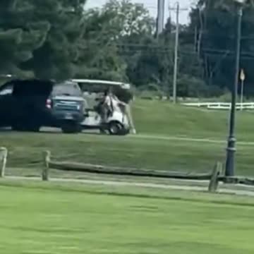 Drunk and Apparently Crazy Ford Bronco Driver Barrels Into a Golf Cart in Delaware