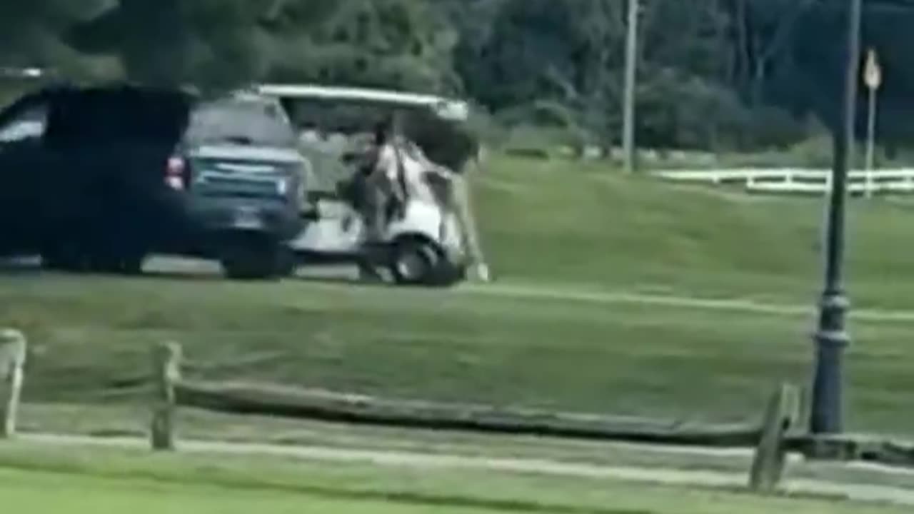 Drunk and Apparently Crazy Ford Bronco Driver Barrels Into a Golf Cart in Delaware