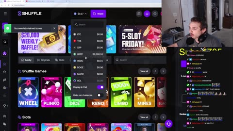 bossmanjack last sesh on shuffle with 2k bonus, blames drugs for shuffle being rigged, new sponsor