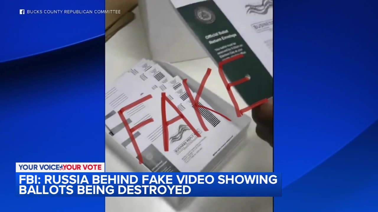 FBI: Russian actors made fake video showing destroyed mail-in ballots