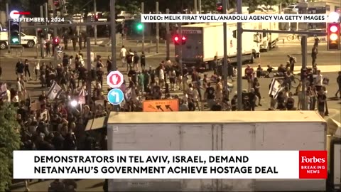 Demonstrators In Tel Aviv, Israel, Demand Netanyahu’s Government Achieve Hostage Deal.