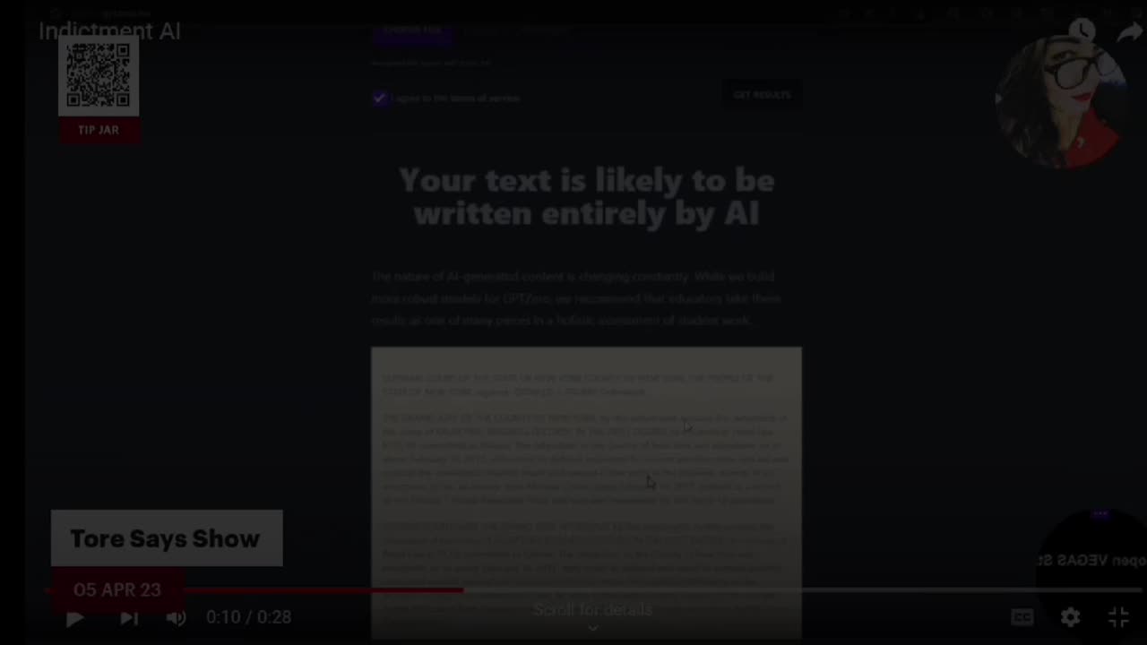 #ToreSays #AI wrote the indictment