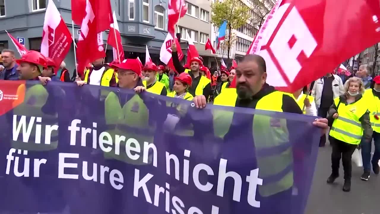 Protesters in Germany demand energy relief