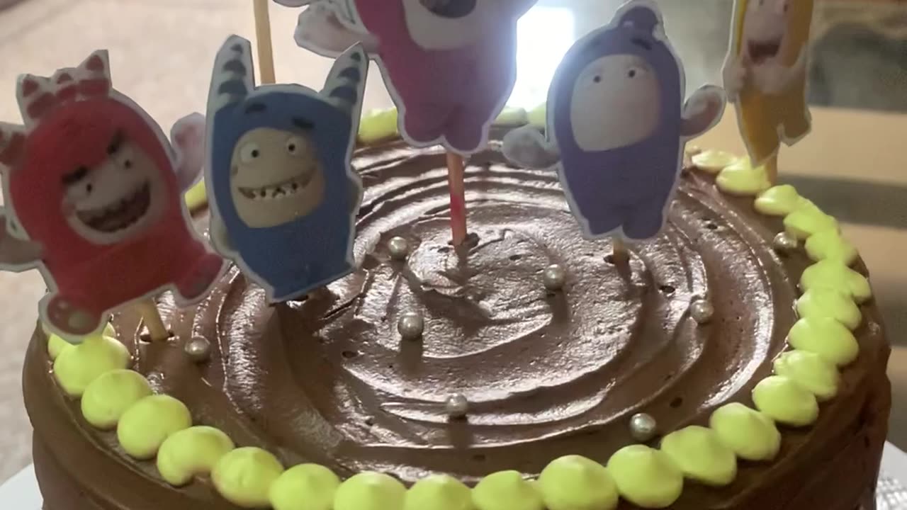 Kids favourite Oddbods theme cake idea