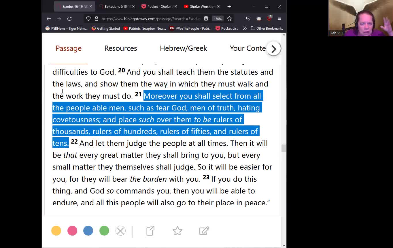 Journey Through The Bible -- Episode 48 -- Water From The Rock to Moses Setting Up Settling Disputes