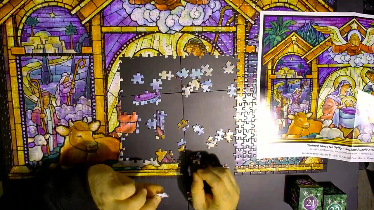 Stained Glass Nativity Jigsaw Day 33 - Just Rest Your Eyes (JRYE#499)