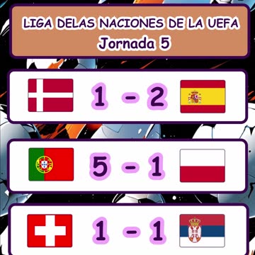Resultados liga naciones de la uefa jornada 5 del 15 de noviembre