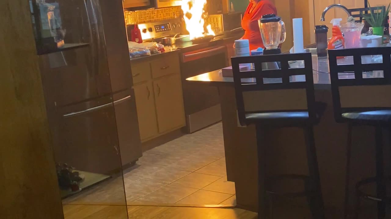 Grandma Starts a Kitchen Fire