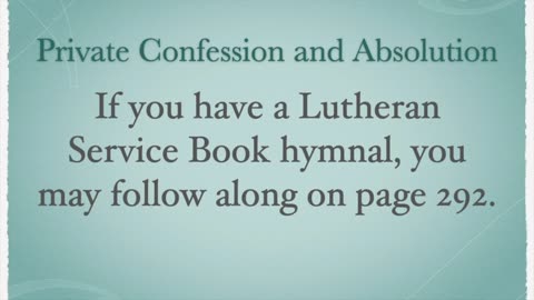 Confession and Absolution 6.4