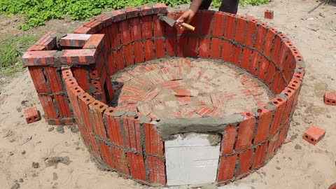 Cement magically appeared on his trowel