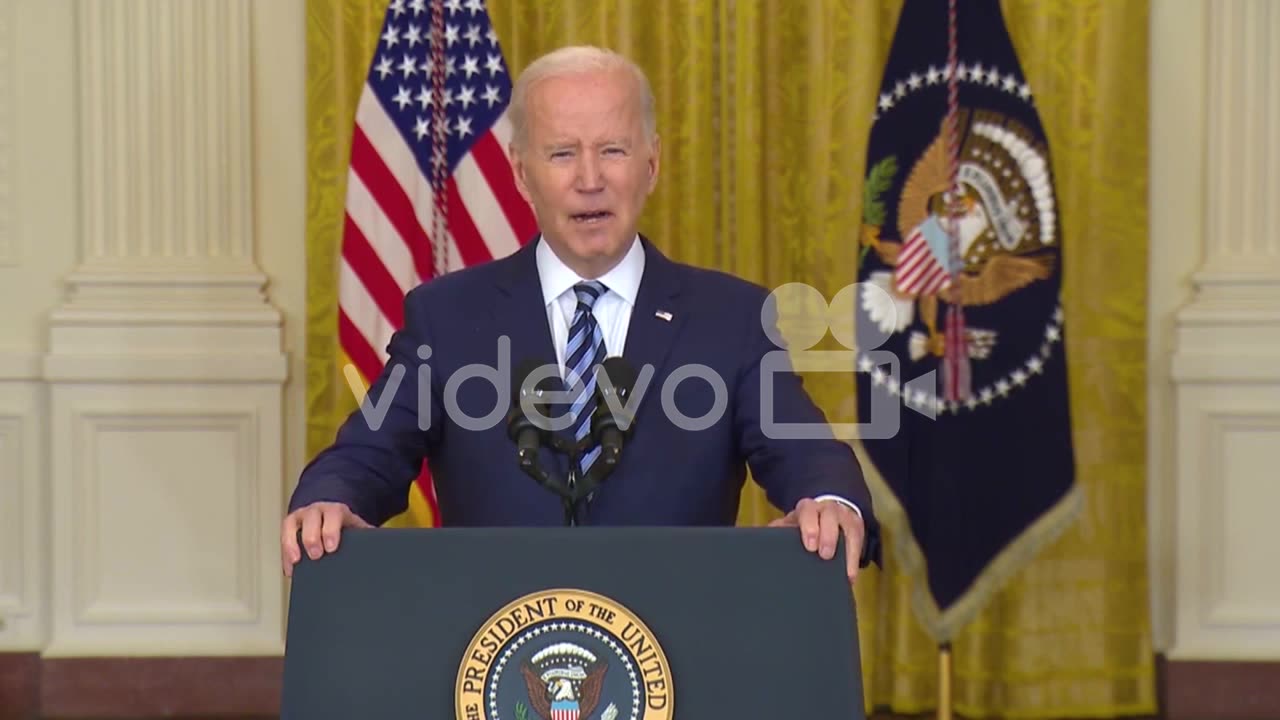 President Joe Biden Condemns Russia And Valdimir Putin For His Invasion Of Ukraine Calling