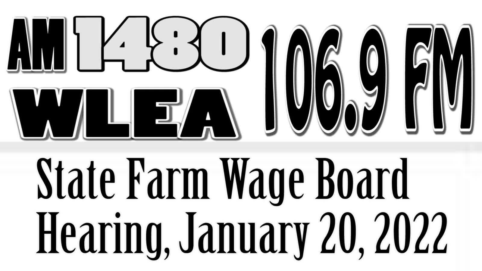 NYS Farm Wage Board, January 20, 2022, Zoom Public Hearing