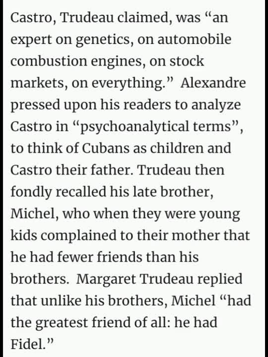 Was Castro Justin Trudeau's real father?🤔