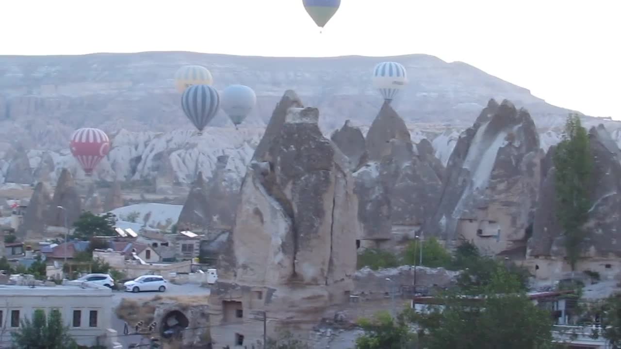 The Goreme valley from a hot air balloon (Cappadocia, Turkey)