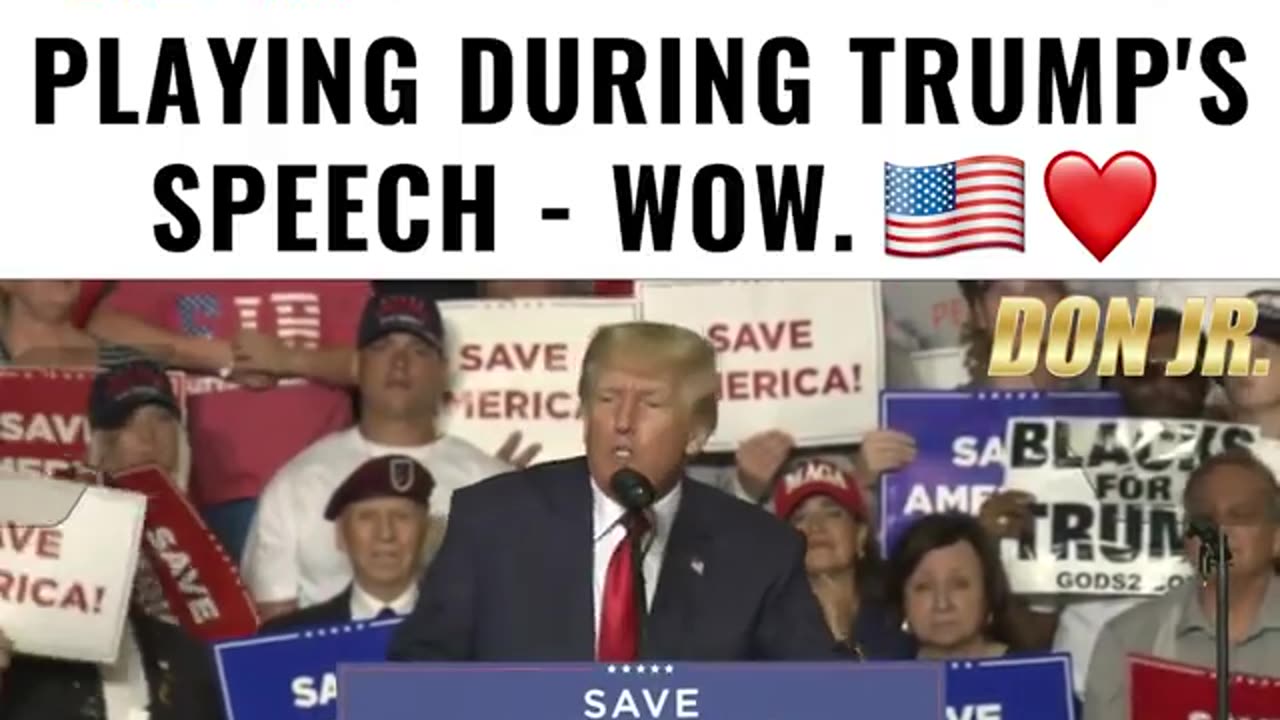 Crowd Goes Silent as Music Starts Playing During Trump's Speech