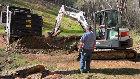 Stuck Truck! 17 ton gravel dump truck mishaps