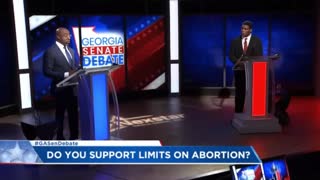 Warnock and Walker spar over abortion.