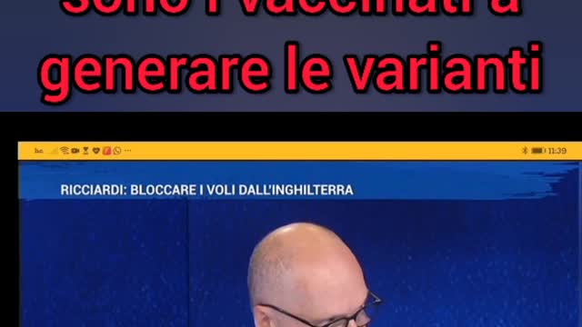 Ricciardi ammette: sono i vaccinati a generare le varianti.