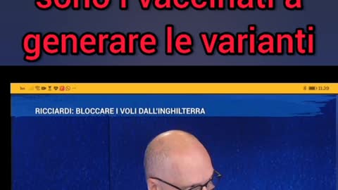 Ricciardi ammette: sono i vaccinati a generare le varianti.