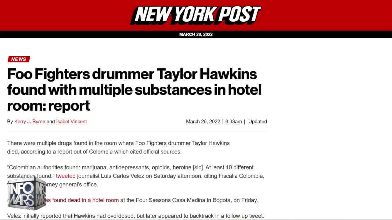 Did The Covid Vaccine Taylor Hawkins Took Contribu