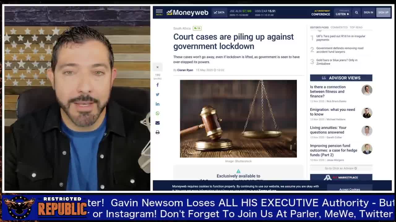 What-- Governors Get Locked Down- Gavin Newsom Loses Executive Authority... 11-17-20