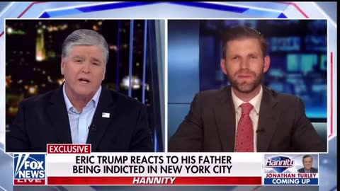 Eric Trump reacts to his Fathers Indictment