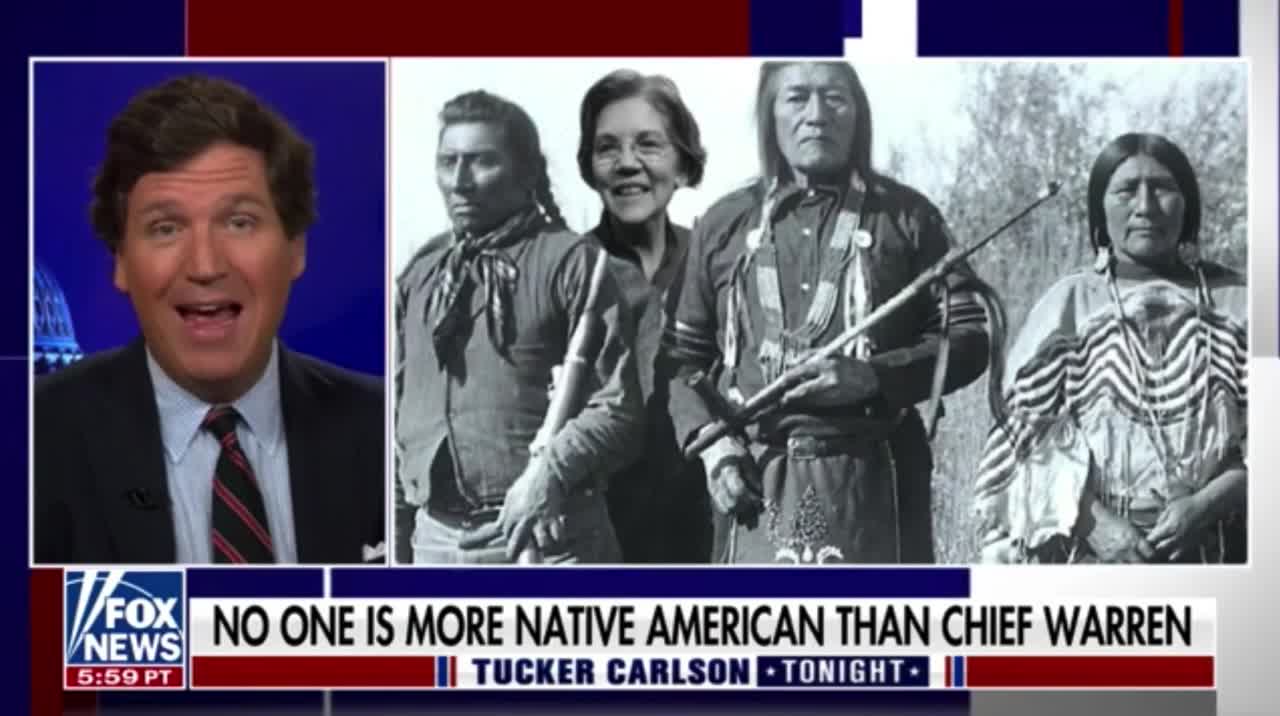 Tucker Savagely Mocks Elizabeth Warren Over Her Columbus Day Tweet