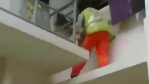 The child got stuck and was eventually rescued