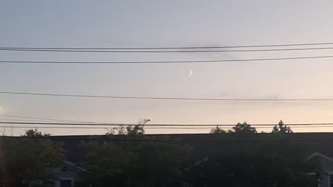 Looked it up! Waxing crescent moon! Has to be right! :)