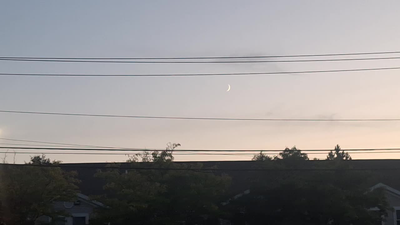 Looked it up! Waxing crescent moon! Has to be right! :)